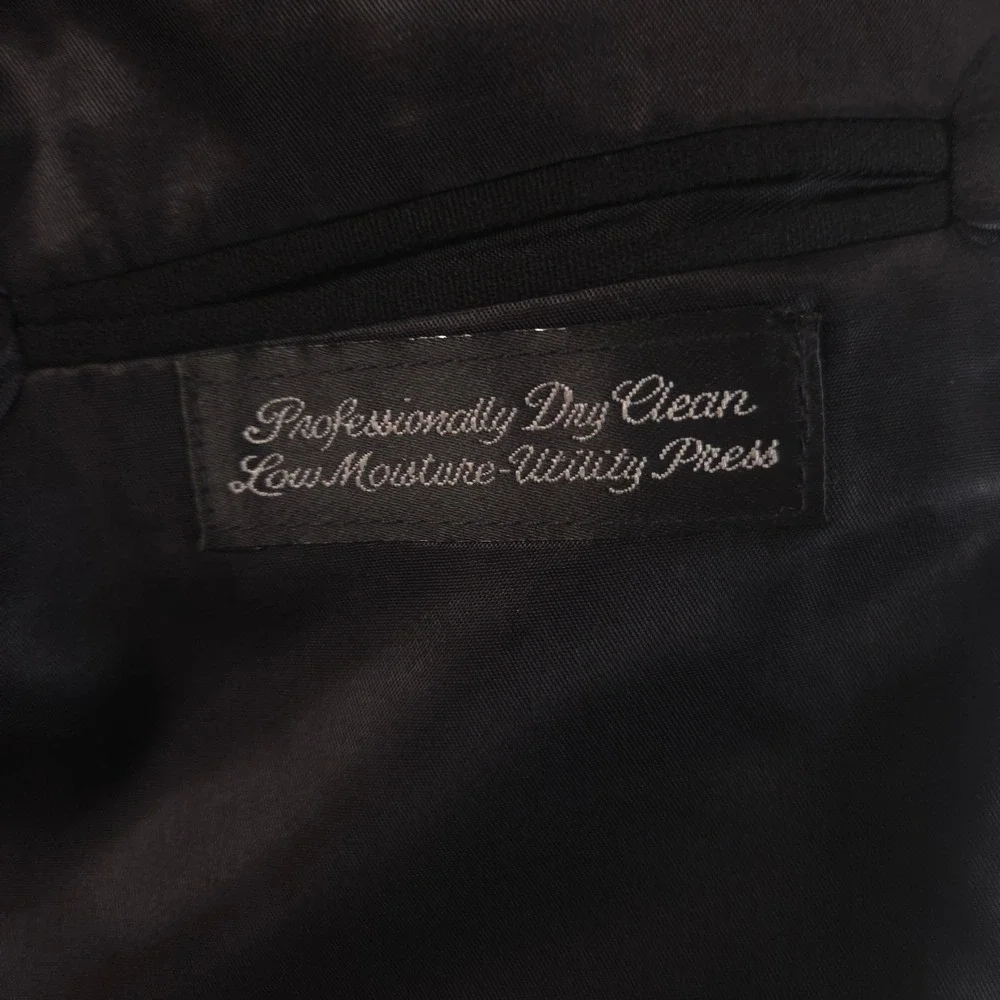 VINTAGE Christian Dior Tuxedo Mens 40R Black Peak Lapel Satin Trim Blazer 90s